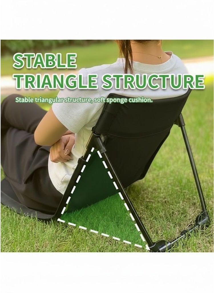 YQLIFE Folding Chair for Camping Single Beach Mat Lazy Chair With Backrest One-Step Assembly Portable Camping Floor Chair For Holidays Garden Park Beach BBQ - Image 4